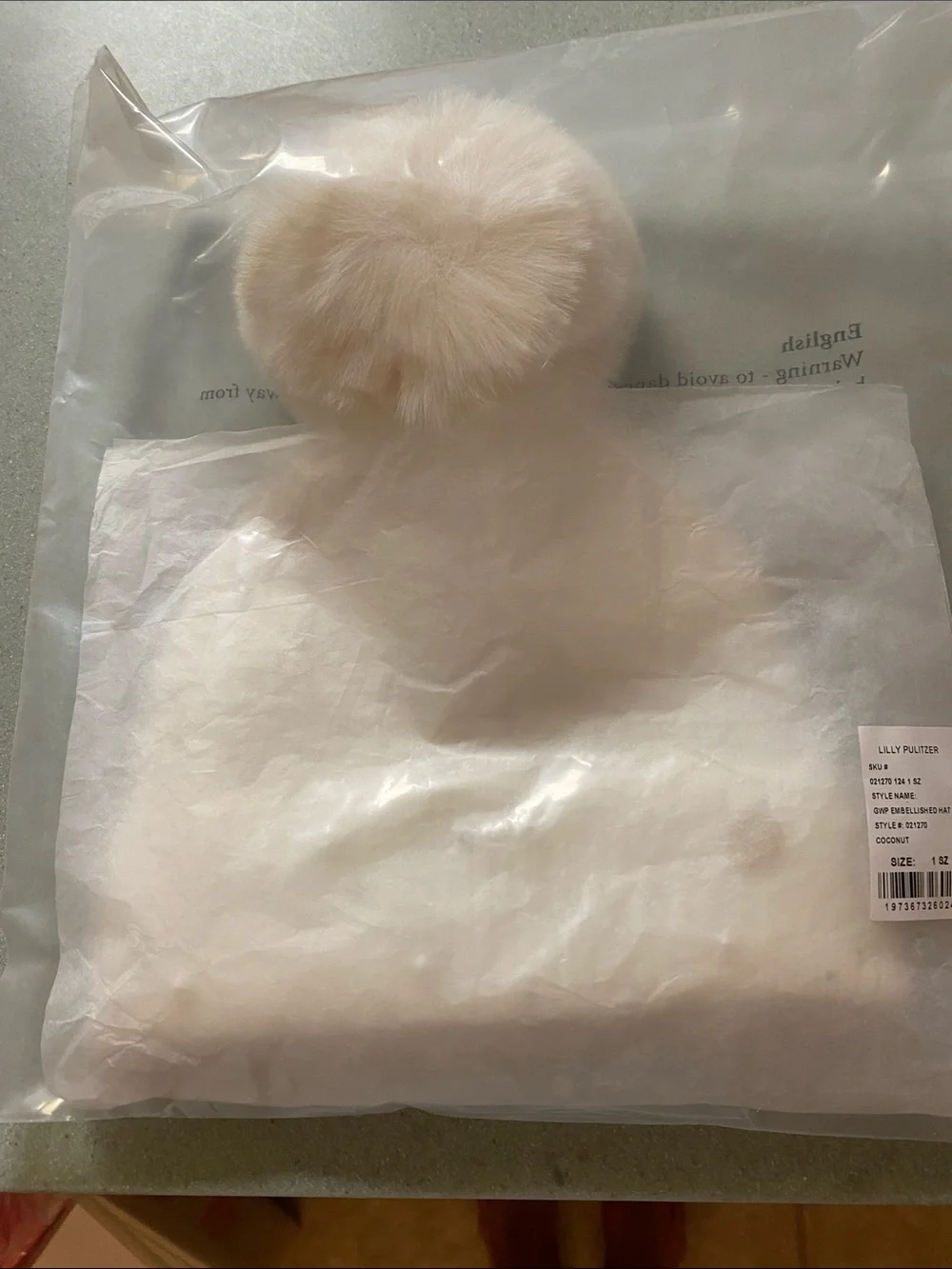 Lilly Pulitzer GWP Embellished Hat in Coconut NWT